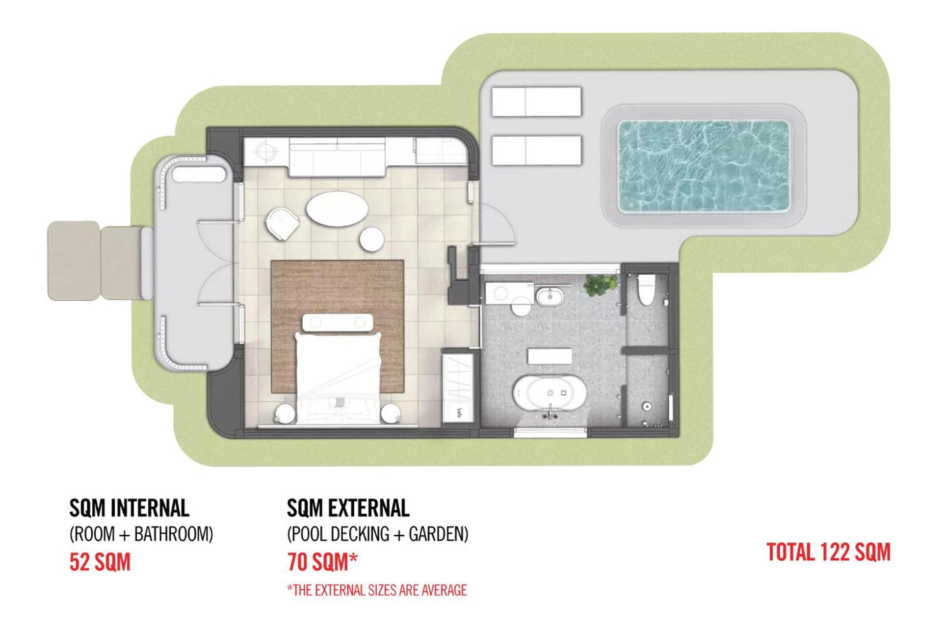 Hotel The Standard, HHQ Exteriér fotografie Floorplan of a typical suite